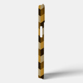 HaringBone patroon in gouden & bruin Case-Mate iPhone Case (Achterkant / Rechts)