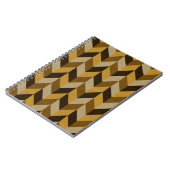 HaringBone patroon in gouden & bruin Notitieboek (Linkerzijde)