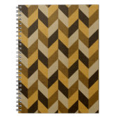 HaringBone patroon in gouden & bruin Notitieboek (Voorkant)