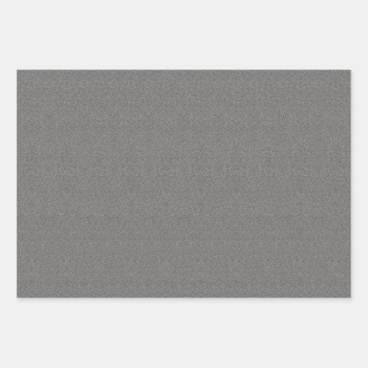 HaringBone tweed klassieke zwarte witte kerst Inpakpapier Vel (Voorkant)