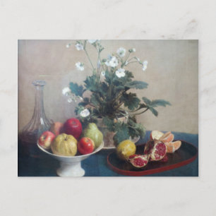 Haringhaai op fruit en karafel briefkaart