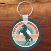 Haringhaaienretro Sunset Sleutelhanger (Voorkant)