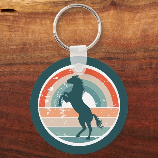 Haringhaaienretro Sunset Sleutelhanger (Voorkant)