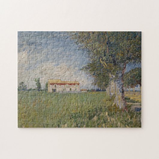 Haringhuis in een tarweveld Puzzle Legpuzzel (Horizontaal)