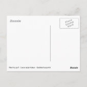 Haringmeeuw met grote reflectie over water briefkaart (Achterkant)