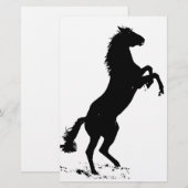 Haringpaard Silhouette Briefpapier (Voorkant / Achterkant)