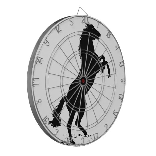 Haringpaard Silhouette Dartbord (Voorkant Links)