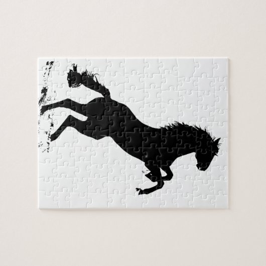 Haringpaard Silhouette Legpuzzel (Horizontaal)