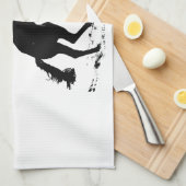 Haringpaard Silhouette Theedoek (Quarter Fold)