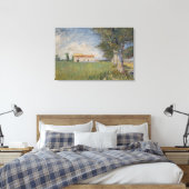 Haringstal op een tarweveld Canvas Afdruk (Insitu (Slaapkamer))