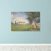 Haringstal op een tarweveld Canvas Afdruk (Insitu (Houten vloer))