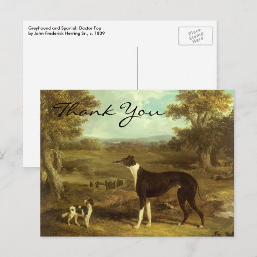 Haringwindhond en Spanjaard; Doctor Fop Briefkaart (Voorkant / Achterkant)