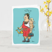 Hark de Harige Engel Vakantie Kaart (Gele Bloem)