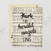 Hark, de Herald Angels Sing Briefkaart (Voorkant / Achterkant)