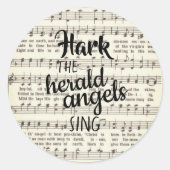 Hark, de Herald Angels Sing Classic Round Sticker (Voorkant)