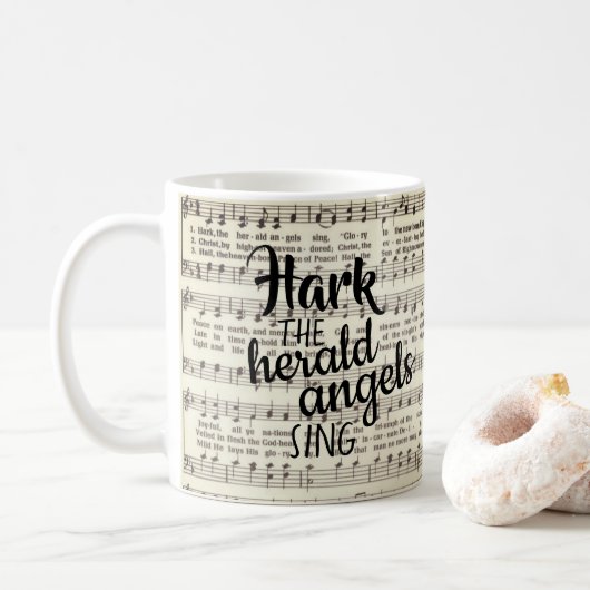 Hark, de Herald Angels Sing Koffiemok (Met donut)