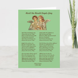  Hark. De Herald Angels Sing Lyrics Kerstmis Feestdagen Kaart