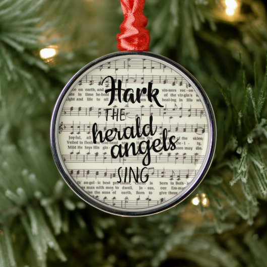 Hark, de Herald Angels Sing Metal Ornament (Boom)