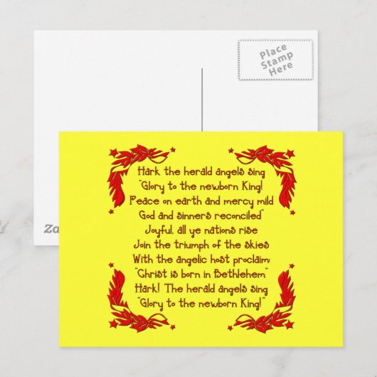 Hark de herald Angels zingen... Briefkaart (Voorkant / Achterkant)