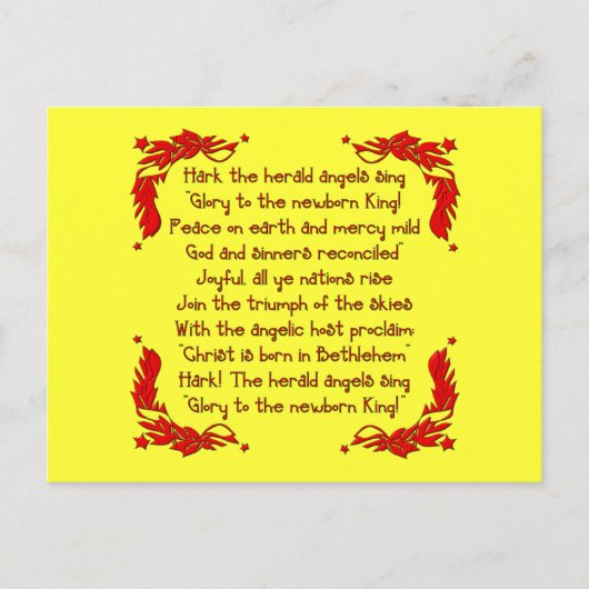 Hark de herald Angels zingen... Briefkaart (Voorkant)