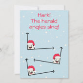 Hark de herald grappige kerstkarolpun feestdagenkaart (Voorkant)