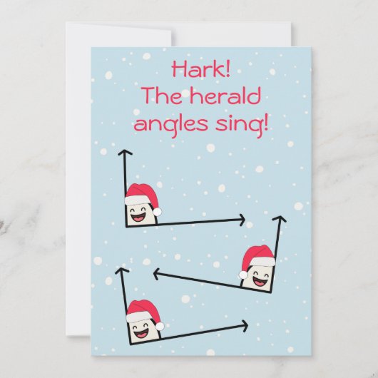 Hark de herald grappige kerstkarolpun feestdagenkaart (Voorkant)