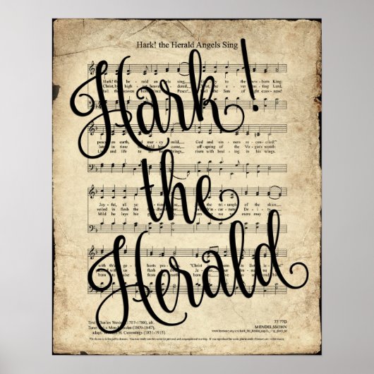 Hark de Herald Hymn Print (Voorkant)
