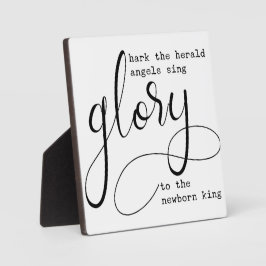 Hark de oude engelen die glorie kerstgebaar zingen fotoplaat