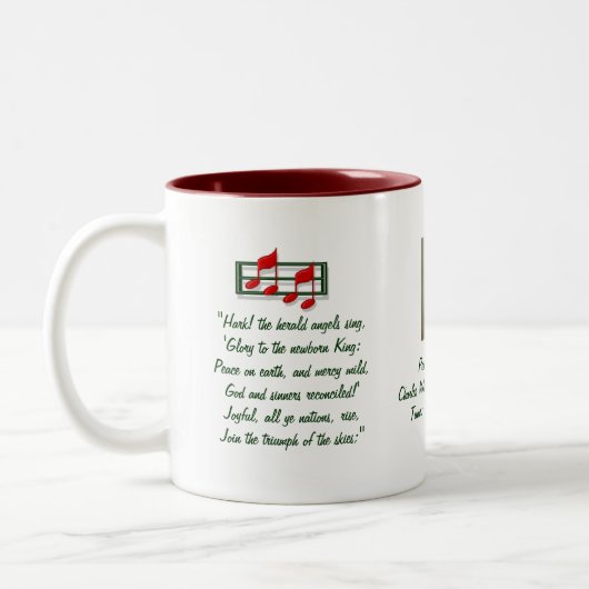 Hark the Herald Angels Hymn Two-Tone Coffee Mok (Links)