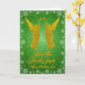Hark The Herald Angels Merry 20xx Card Kaart (Gele Bloem)