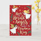 Hark The Herald Angels Sing Kaart (Gele Bloem)
