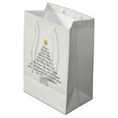 Hark the Herald Angels Sing-kerstboom Medium Cadeauzakje (Achterkant Gekanteld)
