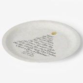 Hark the Herald Angels Sing-kerstboom Papieren Bordje (Gekanteld)