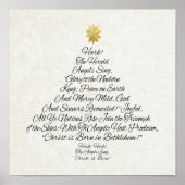 Hark the Herald Angels Sing-kerstboom Poster (Voorkant)