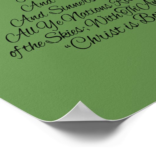 Hark the Herald Angels Sing-kerstboom Poster (Hoek)