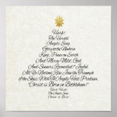Hark the Herald Angels Sing-kerstboom Poster (Voorkant)