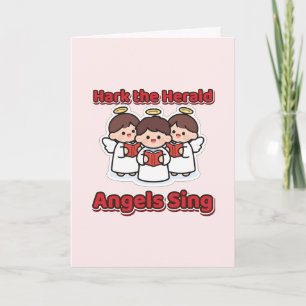 Hark the Herald Angels Sing Kerstengelen Kaart