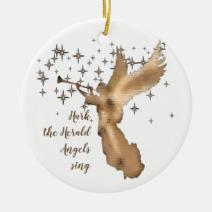 Hark the Herald Angels Sing Kerstmis Keramisch Ornament