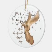 Hark the Herald Angels Sing Kerstmis Keramisch Ornament (Links)