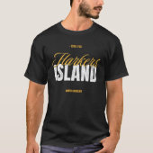 Harkers Island NC Summertime Vacationing Scripting T-shirt (Voorkant)