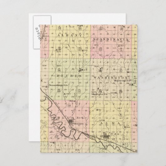 Harlan County, Nebraska Briefkaart (Voorkant / Achterkant)