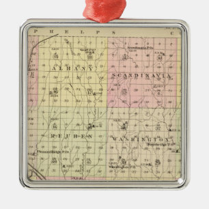 Harlan County, Nebraska Metalen Ornament