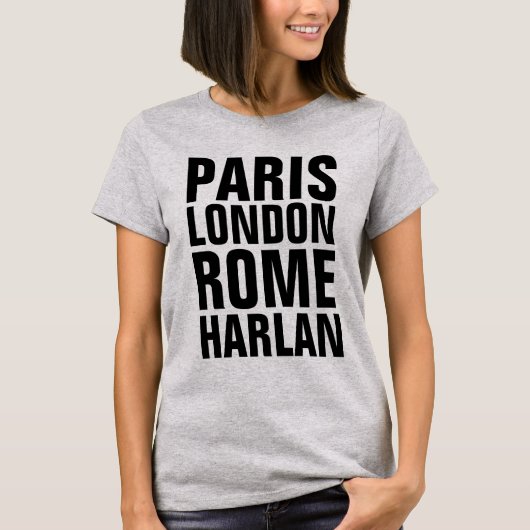 HARLAN Kentucky T-shirts, PARIJS ROME LONDEN T-shirt (Voorkant)