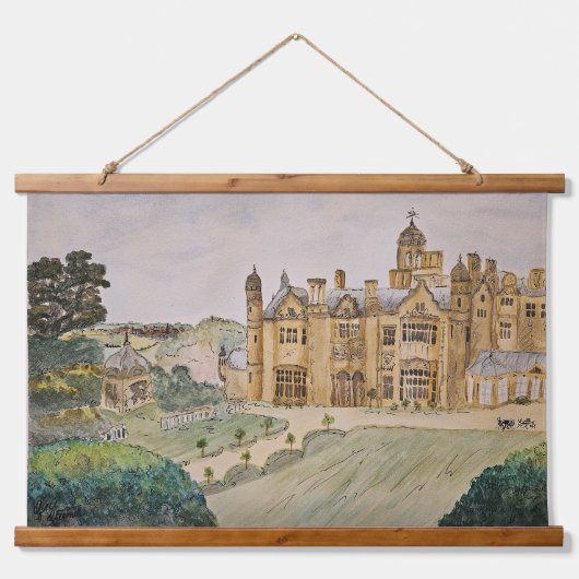 Harlaxton Manor Tapijt Hangend Wandkleed (Voorkant)