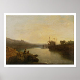 Harlech Castle, van Twgwyn Ferry, Summer's Evenin Poster