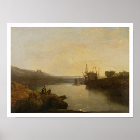Harlech Castle, van Twgwyn Ferry, Summer's Evenin Poster (Voorkant)