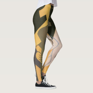 Harlekijn aan een tafel van Juan Gris, Vintage Cub Leggings