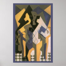 Harlekijn aan een tafel van Juan Gris, Vintage Cub
