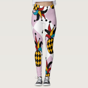 Harlekijn Ananas: Gestileerde Doodle Vintage Leggings