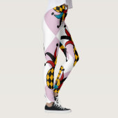 Harlekijn Ananas: Gestileerde Doodle Vintage Leggings (Rechts)